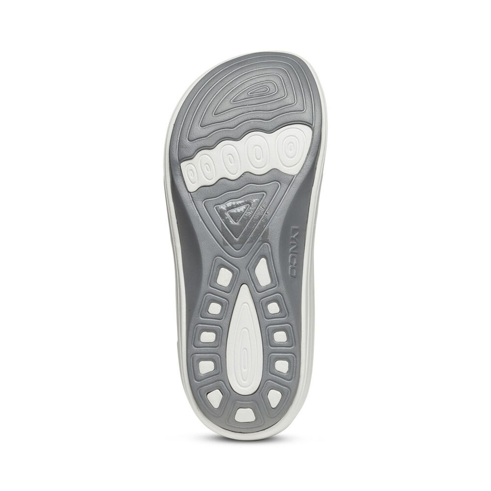 Aetrex Women's Fiji Orthotic Flip Flops - White | USA RIREUHC